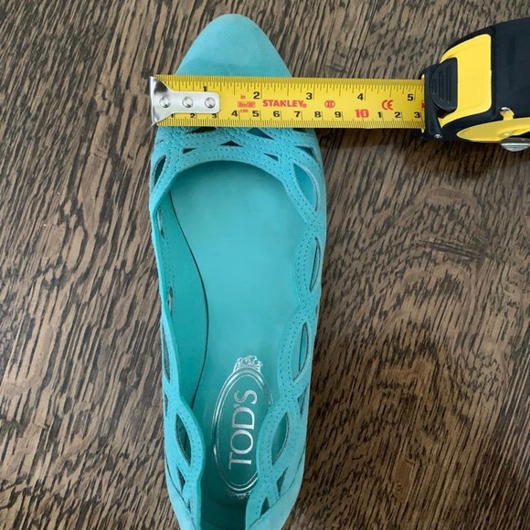 Tod's Suede Ballet flats Turquoise - Picture 17 of 17